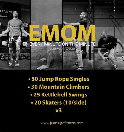 Bodyweight Emom Minute Workout Kettlebell Emom Workout