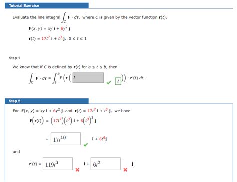 Solved Tutorial Exercise Evaluate The Line Integral Fdr