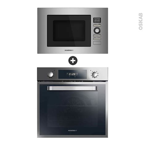 Pack design assorti Electroménager encastrable Inox Four pyrolyse 70L