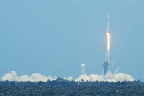 Falcon And First Manned Crew Dragon Flight Photograph By Bradford