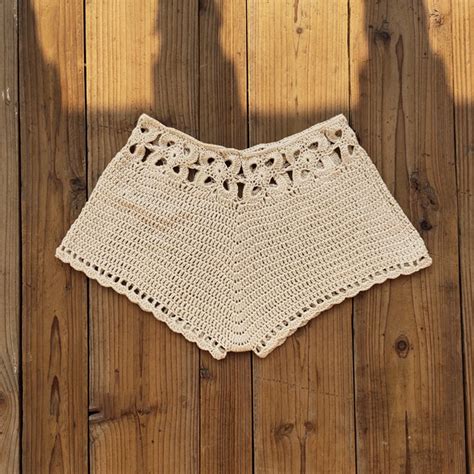 Alsliao Women Relaxed Crochet Swim Shorts Bottoms Bikini Beach Swimwear