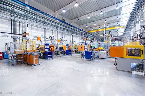 Modern Factory Interior Stock Photo - Download Image Now - Factory ...