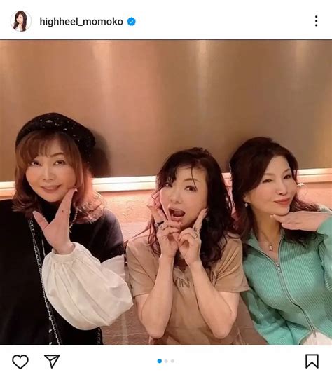 「ハイヒール」モモコのインスタグラム（highheelmomoko）より 左から小川菜摘、モモコ、シルク ― スポニチ Sponichi