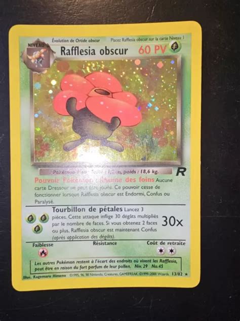 CARTE POKÉMON RAFFLESIA Obscur 13 82 Team Rocket Ed2 EUR 69 00