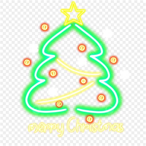 Neon Christmas Tree PNG Transparent Neon Style Christmas Tree Merry