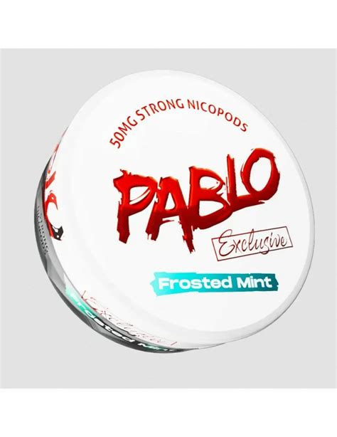 Snus PABLO EXCLUSIVE FROSTED MINT 50mg Nicotine Pouches