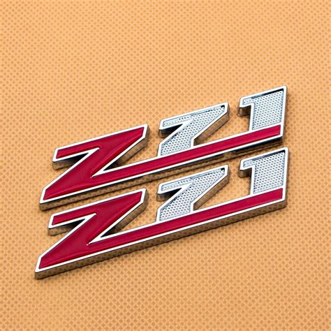 2x Chrome Red Z71 3d Metal Emblem Badge Door Fender Decal For Silverado