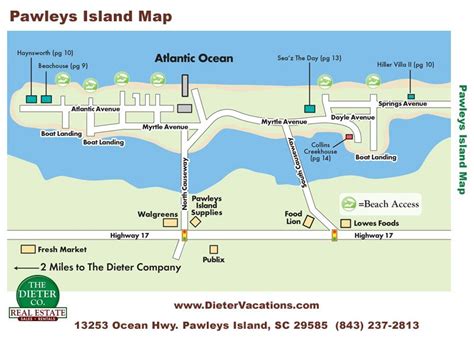 Pawleys Island Map Pawleys Island Pawleys Island South Carolina Sc Vacation