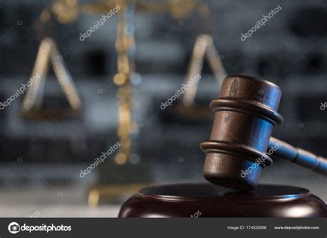 Law symbols in courtroom.. Stock Photo by ©AerialMike 174525096