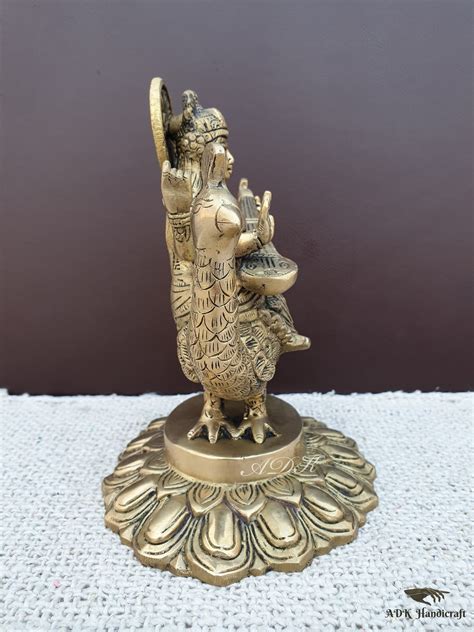 Goddess Saraswati Statue Brass Sarasvati Statue Saraswati On Etsy