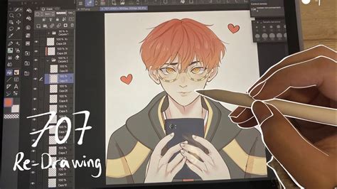 707 Mystic Messenger Fan Art Speed Paint Chill Drawing On Ipad