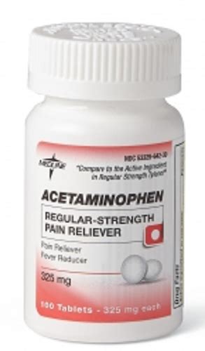 N Acetaminophen 325mg Tablets 100ct 289684