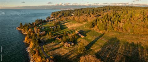 Aerial View Of The West Side Of Lummi Island Washington This