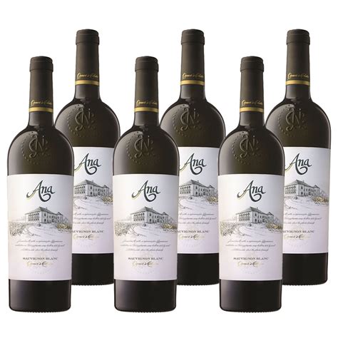 Set Sase Sticle Vin Alb Sec Jidvei Ana Sauvignon Blanc EMAG Ro