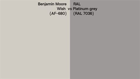 Benjamin Moore Wish Af Vs Ral Platinum Grey Ral Side By