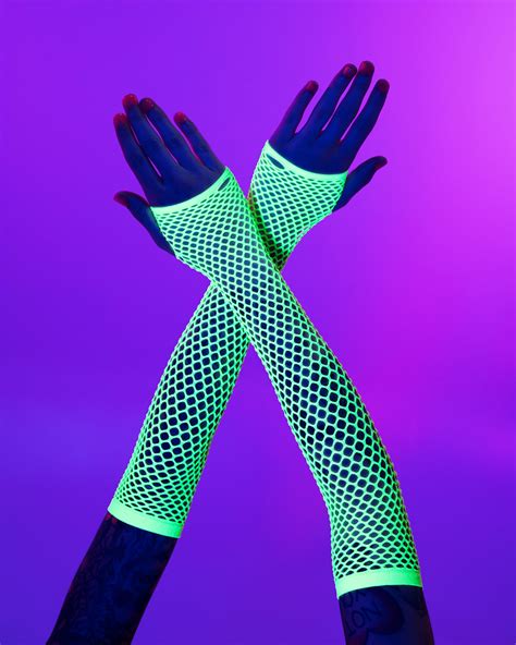 Fishnet Fingerless Gloves Rave Wonderland