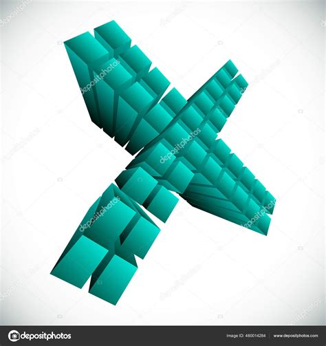 Cross Symbol Letter Simple Vector Graphics Design Stock Vector By