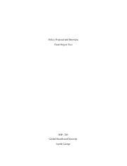 Policy Proposal And Interview Final Doc Policy Proposal And