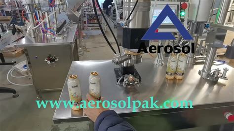 Plc Hmi Controlled Semi Automatic Bag On Valve Aerosol Filling Machine