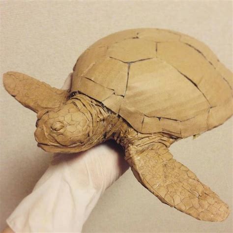 Paper Turtle By Monami Ohno Japan Cardboard Art Projects Cardboard