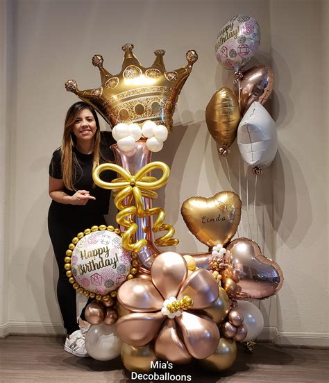 ELEGANT ROSE GOLD LETTER BALLOON BOUQUET – Mia´s Decoballoons