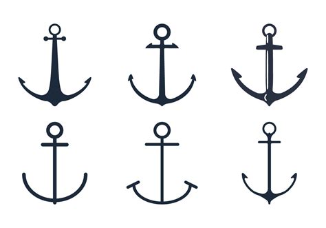 Anchor Icon Set 97800 Vector Art At Vecteezy