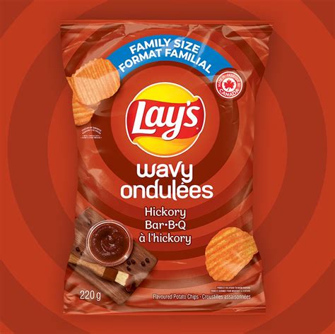 WAVY LAY'S Hickory BBQ Flavoured Potato Chips | LAY'S