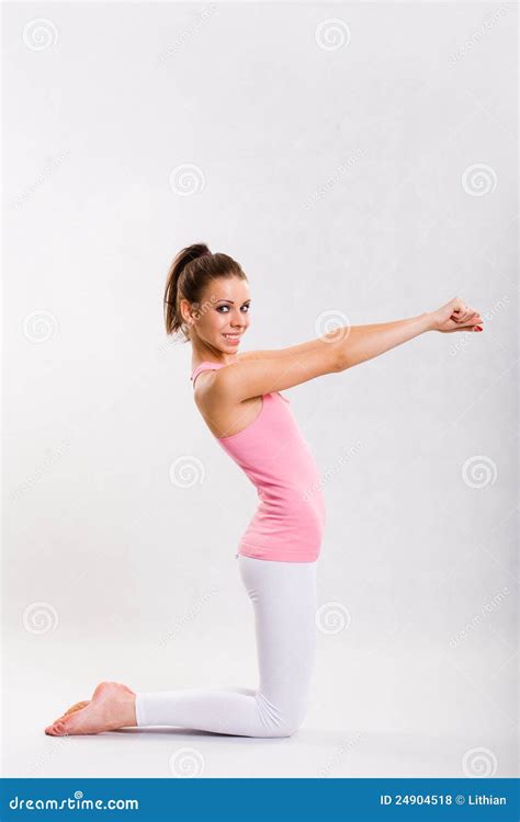 Cute Young Fitnes Girl Doing Exercises Stock Photo Image Of Fresh