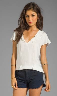 Soft Joie Sorel Embroidery Blouse In Porcelain REVOLVE