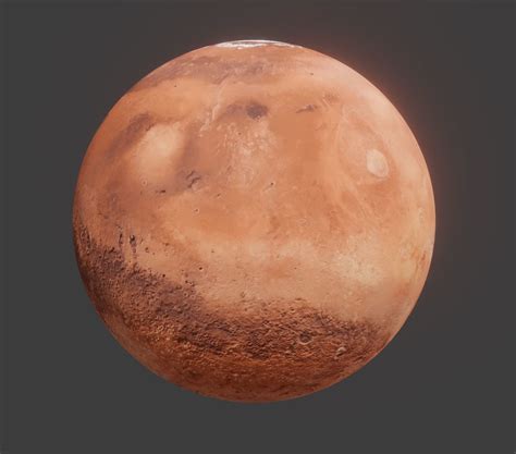 3D Model Mars Red Planet 8k Textures VR AR Low Poly CGTrader