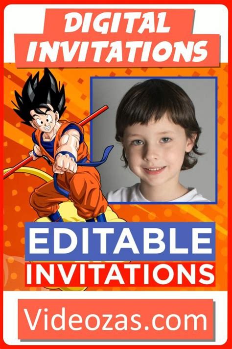 FREE DRAGON BALL Birthday Invitation Cards And GOKU Premium Video