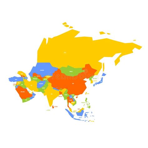 Mapa Pol Tico Infographical Muy Simplificado De Asia Ejemplo Geom Trico