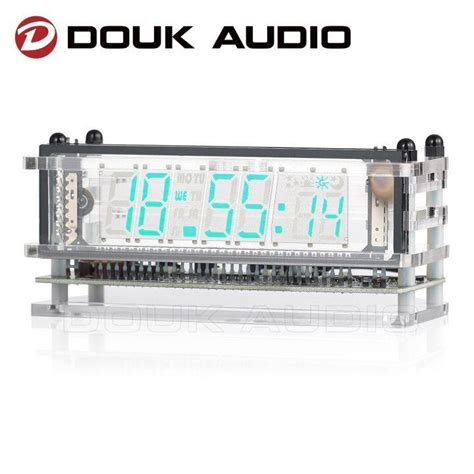 Douk Audio Vintage VFD Tube Clock USB Desktop Decor Clock Large Display