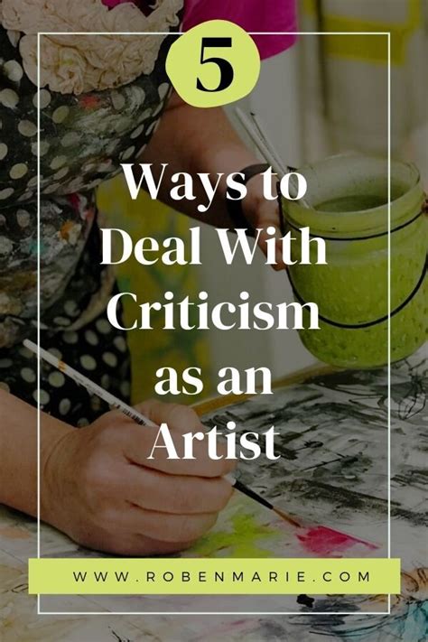 Ways To Deal With Criticism As An Artist