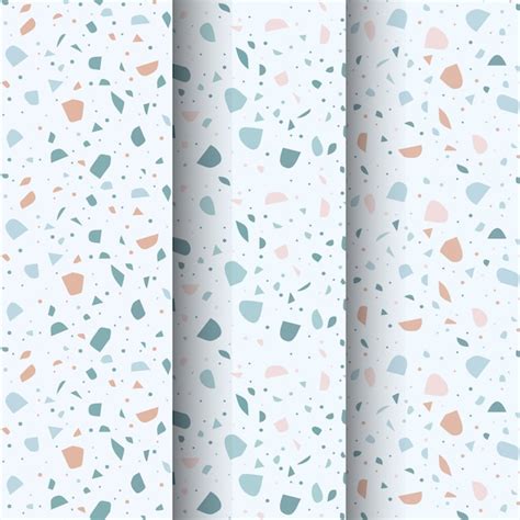 Premium Vector Terrazzo Marble Seamless Pattern Set