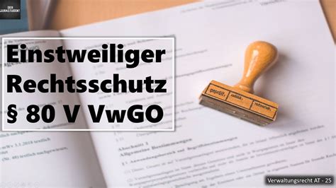 Einstweiliger Rechtsschutz V Vwgo I Verwaltungsrecht At Grundlagen