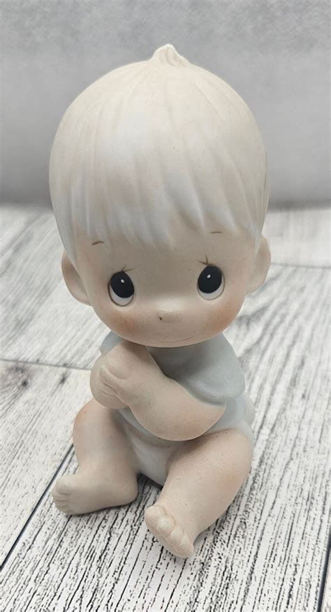 Precious Moments Figurine Baby Boy Sitting E 2852 C A8 14 Etsy