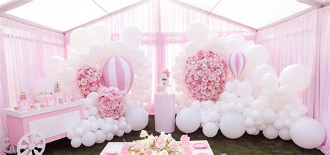 A Dreamy Hot Air Balloon First Birthday Elegant Tea Time