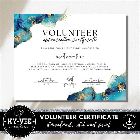 Certificate Of Appreciation Wording Volunteer