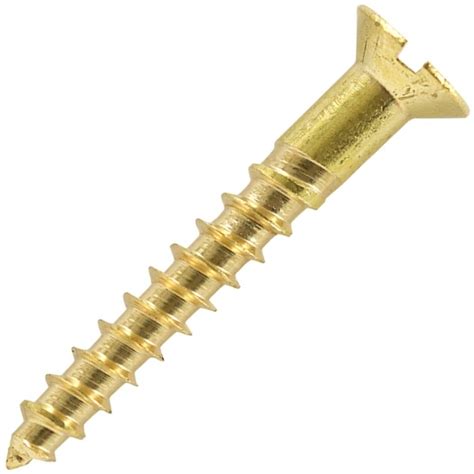 No 8 X 1 1 2 Brass Woodscrew Slotted CSK Box Of 200 08112CBS Timco