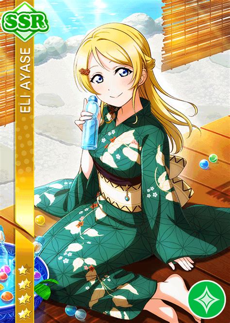 Safebooru Ayase Eli Blonde Hair Blue Eyes Blush Character Name Kimono Long Hair Love Live