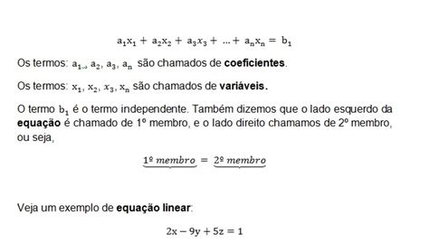 Equações E Sistemas Lineares Classificação E Como Resolver
