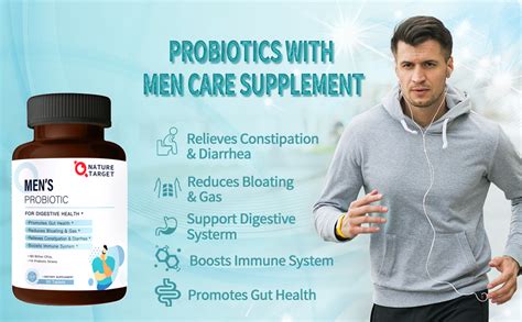 Amazon.com: NATURE TARGET Probiotics for Men with Men Care Supplement, Prebiotics & Probiotic ...