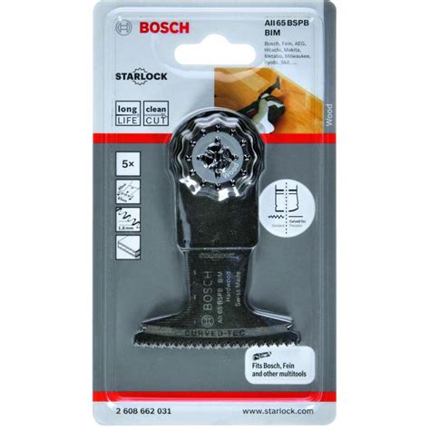 Bosch Set De X Lames De Scie Plongeante X Mm Bois Dur Starlock