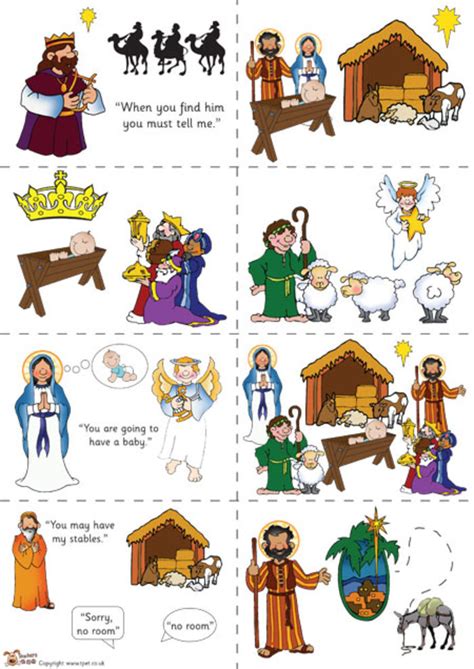 Printable Nativity Story Sequencing