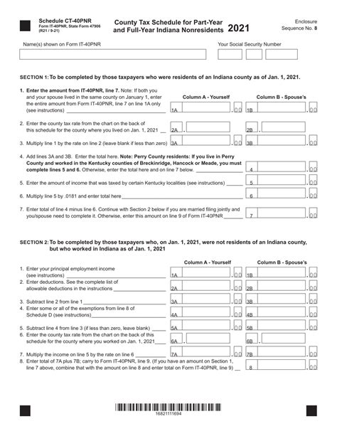 Form It 40pnr State Form 47906 Schedule Ct 40pnr 2021 Fill Out