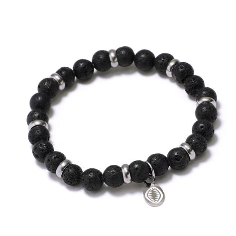 Bracelet Homme Pierre De Lave Poas