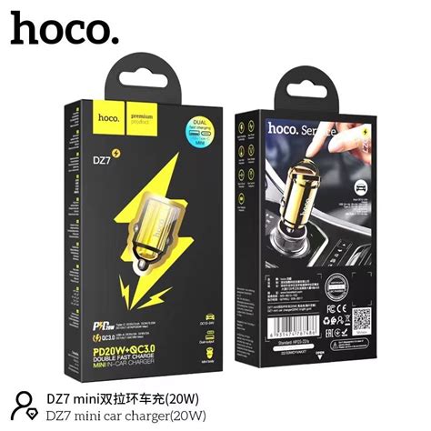 New Hoco Dz7 ที่ชาร์จเร็วในรถ Usb Cmini Car Charger Pd20w Qc30