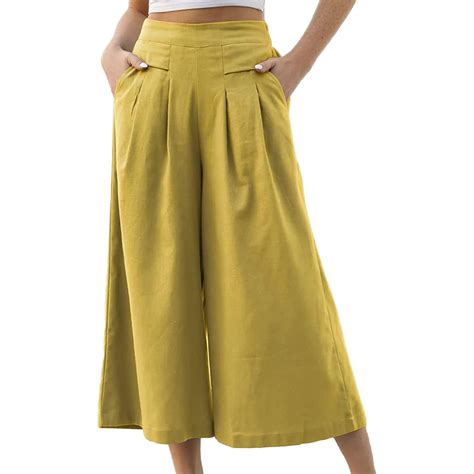 Ierhent Womens Plus Size Wide Leg Pants High Waisted Wide Leg Pants For