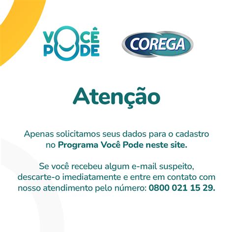 Voc Pode Corega Cadastro Amostra